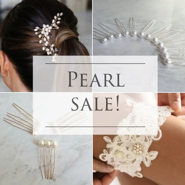 This month we're obsessed with pearls! That's why we've chosen four of our prettiest pearl pieces to offer for half price for the month 🤍 Shop the perfect pearl bridal look through the link in our bio today!