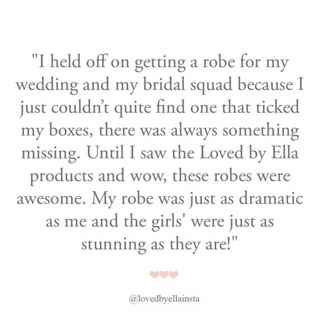 These lovely words from one of our happy brides made us feel all warm and fuzzy 💕 We love knowing we've made someone's special day that little bit extra special!